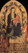 Gherardo Starnina The Madonna and the Nino with San Juan the Baptist, San Nicolas and four angeles Spain oil painting reproduction